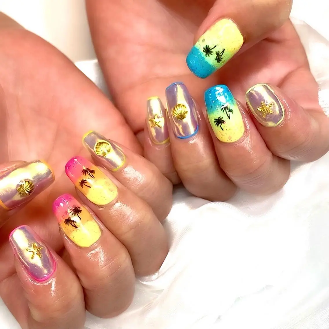 ネイル ジェルネイル ロングネイル ニュアンスネイル オフィスネイル パラジェル ハンドネイル clover nailのネイルデザイン