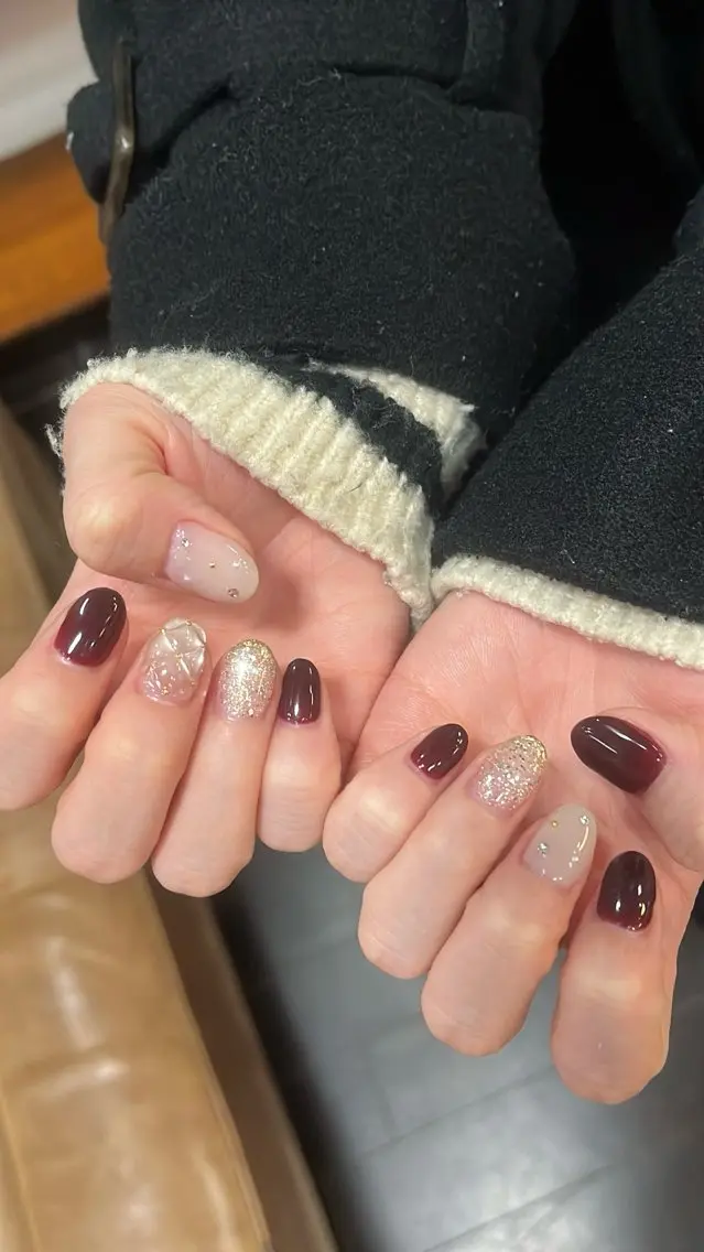 ネイル ニュアンスネイル シンプルネイル SAKU nail 作島茜のネイルデザイン
