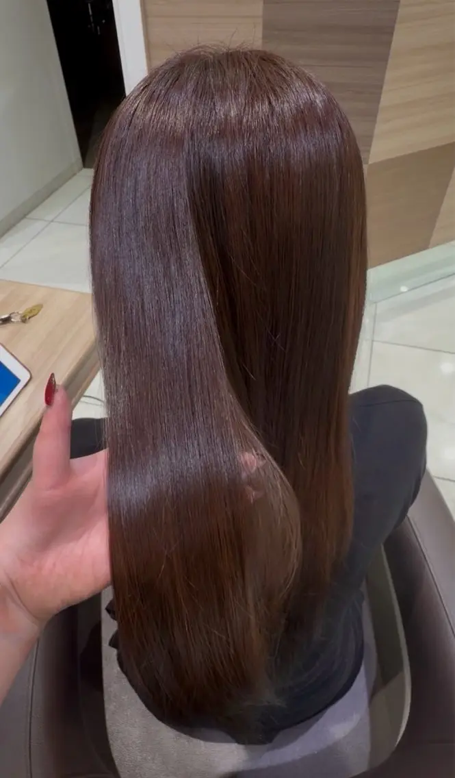 カラー 結菜🎀 暖色系カラー❤️💍のヘアスタイル