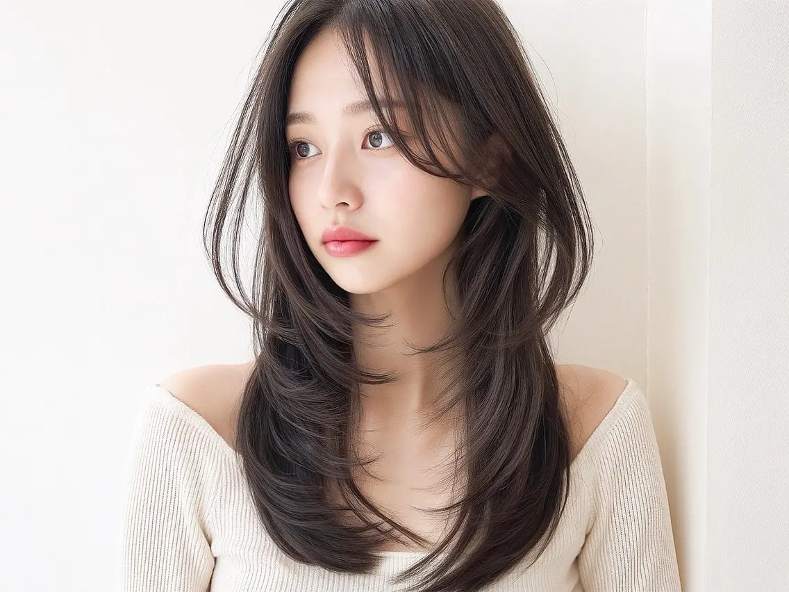 ロング カット 縮毛矯正 トリートメント 艶髪/縮毛矯正/ Core mikuaのヘアスタイル