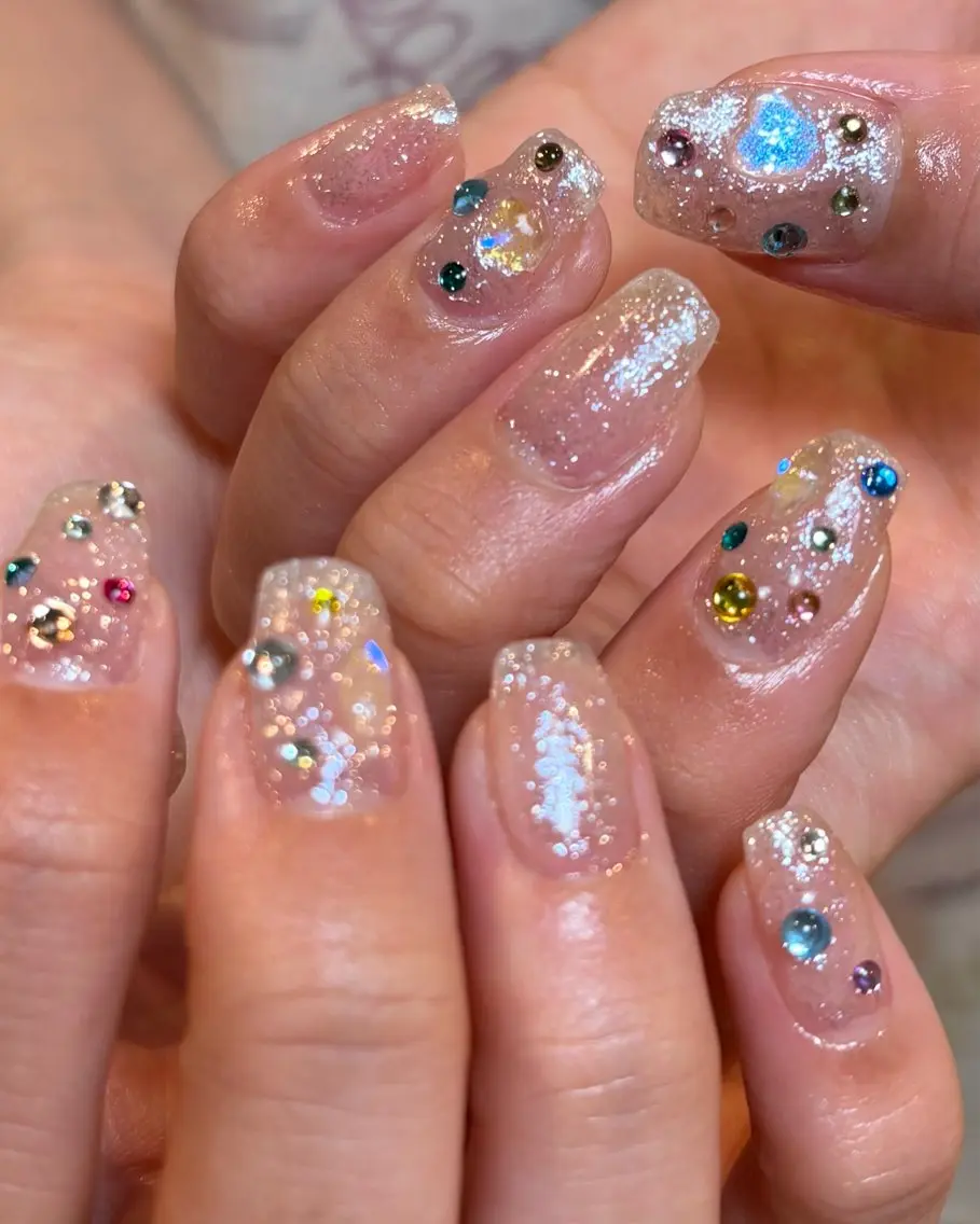 ネイル マグネットネイル ニュアンスネイル 夏ネイル ハンドネイル Kai nail Mayukoのネイルデザイン