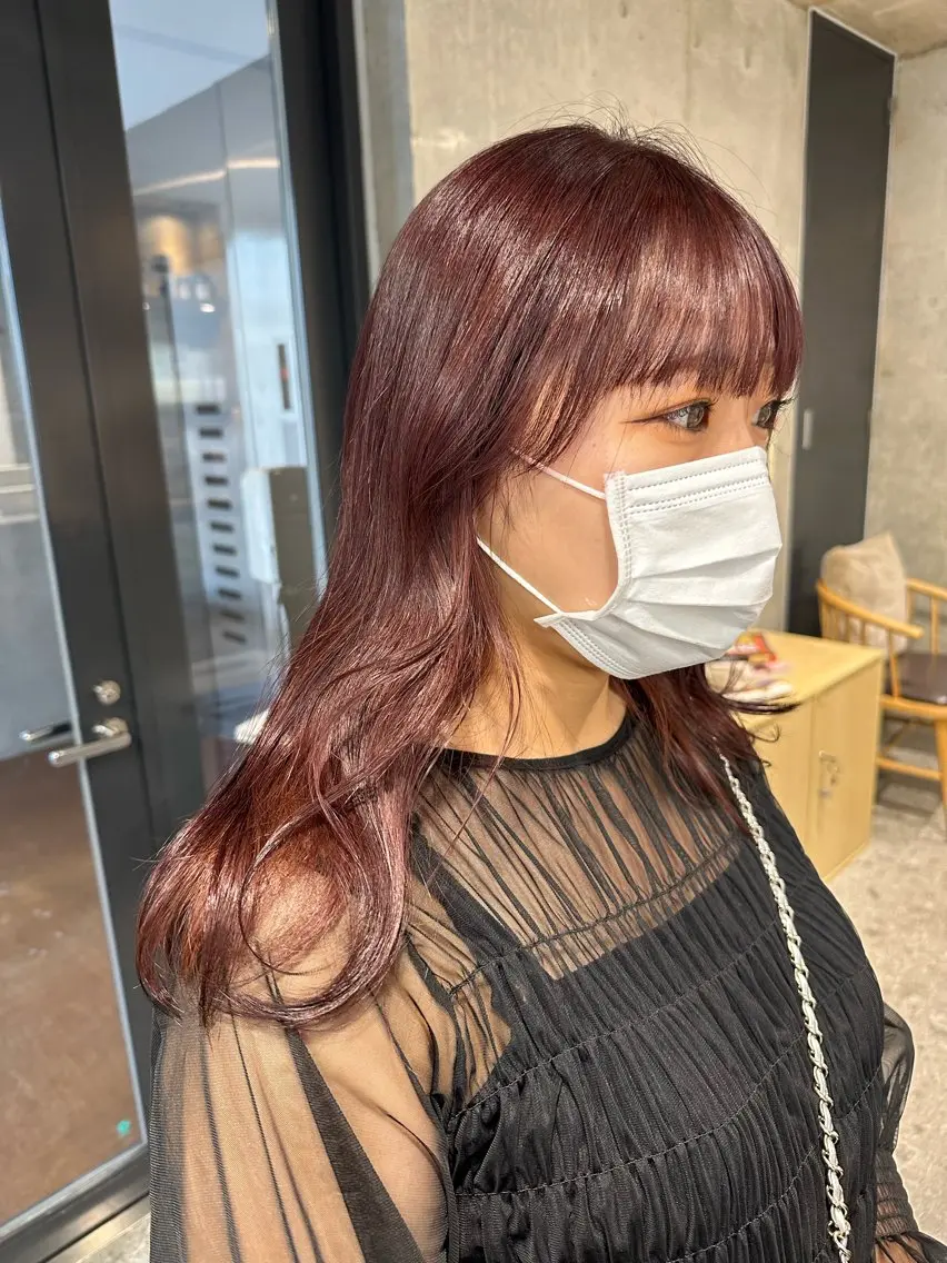 ミディアム ヘアカラー ︎🤎W color MIYU‎🤎のヘアスタイル