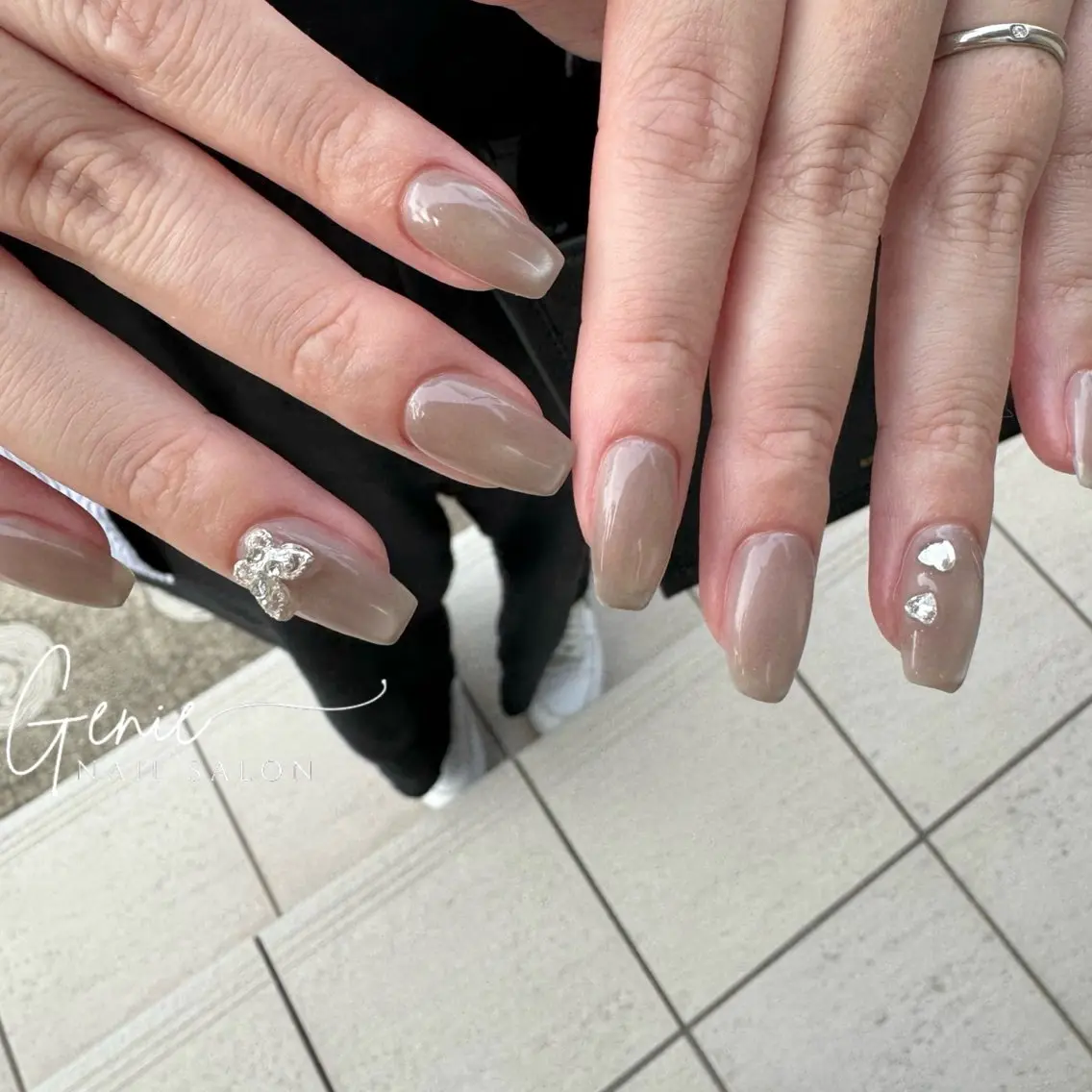 ネイル マグネットネイル ワンカラーネイル ハンドネイル Nail salon Genieのネイルデザイン