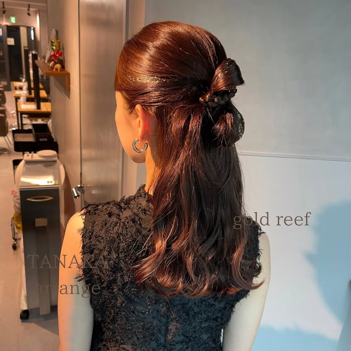 ヘアアレンジ ポニーテール 結婚式・ブライダル 卒業式のヘアスタイル ヘアセット charm《銀座》 ヘアセット/縮毛矯正のヘアスタイル