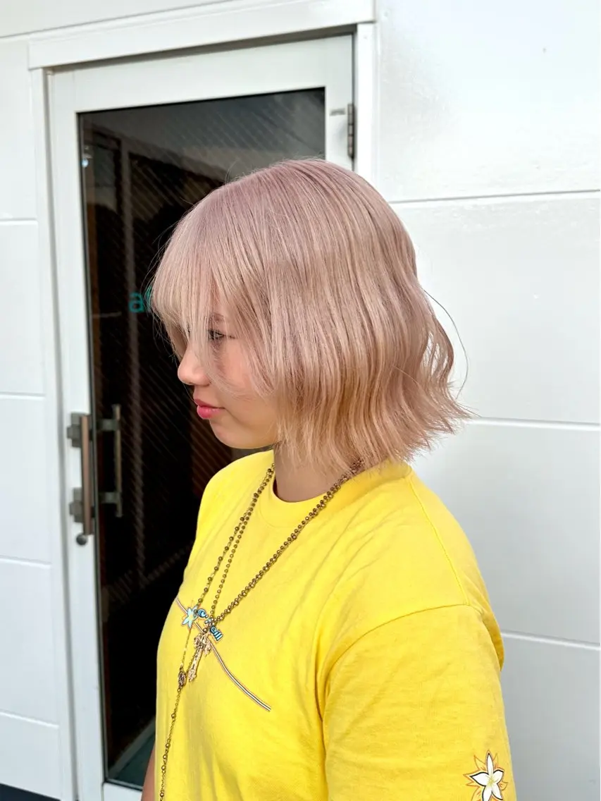 ミディアム ヘアカラー 🍀ブリーチ屋さん/ ミルクティー・あずみのヘアスタイル