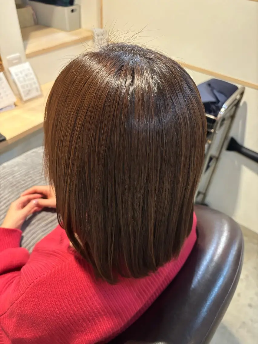 ミディアム アッシュ トリートメント カット ヘアカラー トリートメント ✨艶髪/透明感カラー そらのヘアスタイル