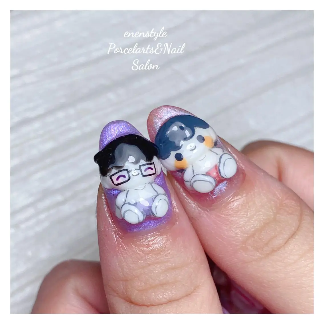 ミディアム ネイル 🐾enen style 🐾のネイルデザイン