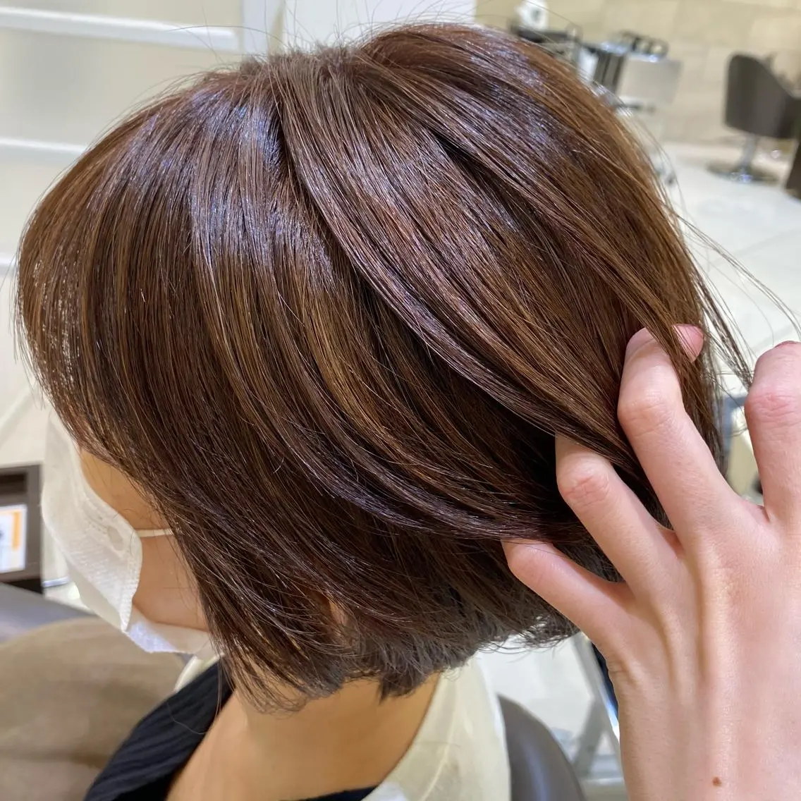 ショート カラー 銀座メンズ専門🖤 叶奈々のヘアスタイル