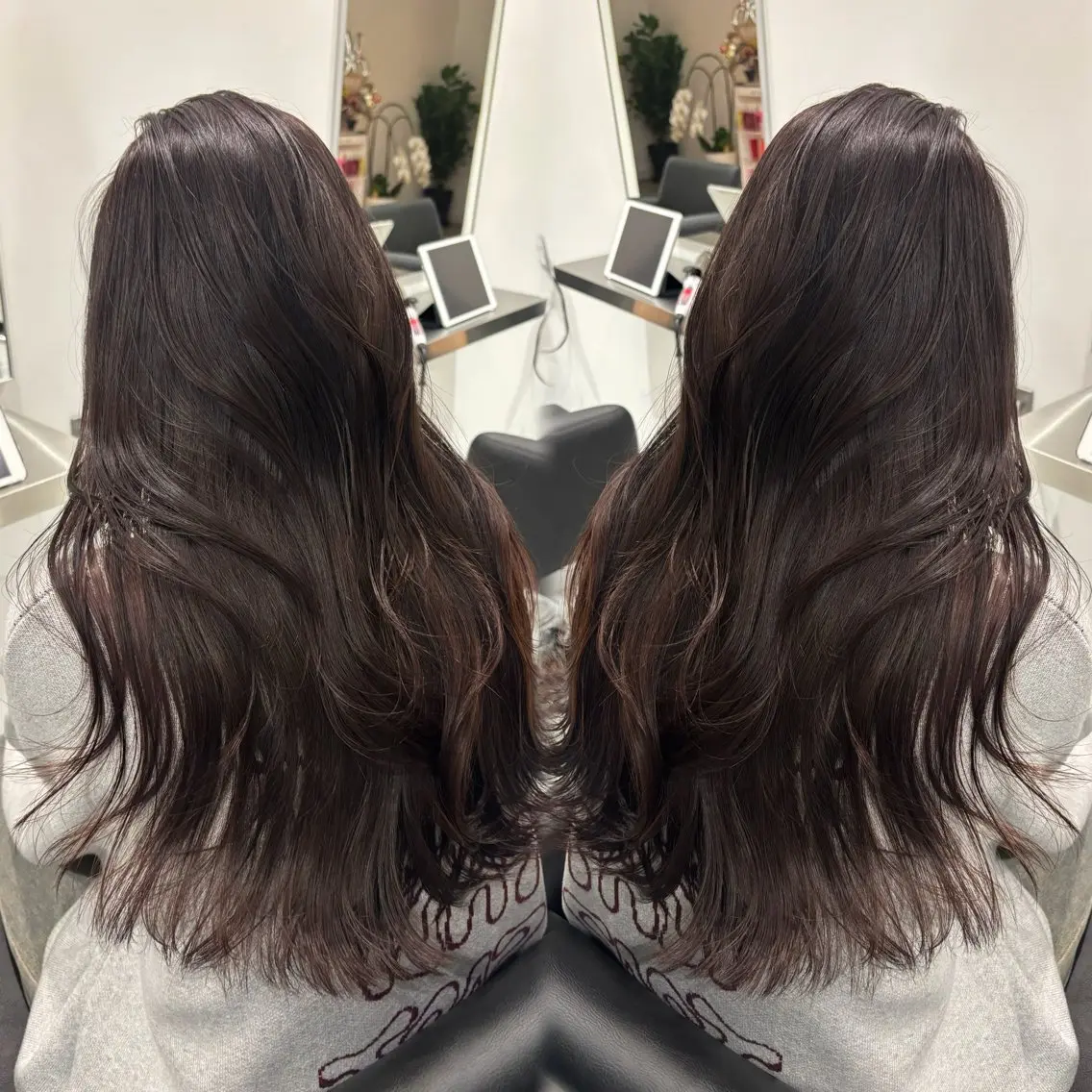 ロング カラー ベージュカラー ブリーチ ブラウンカラー ケアブリーチ カシス 🎀韓国ヘア× 透明感カラー🎀正源のヘアスタイル