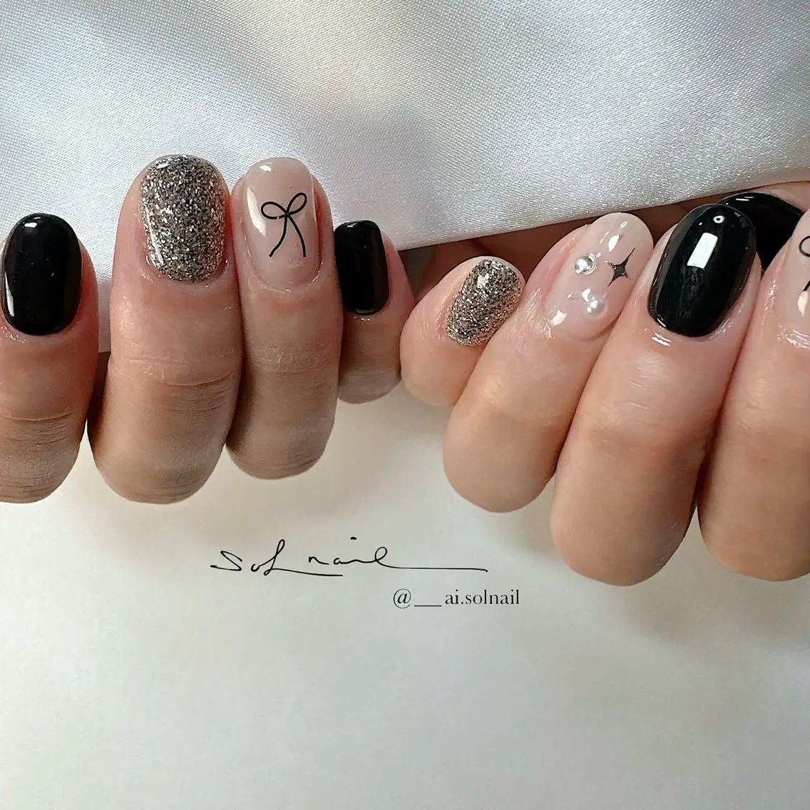 ネイル ブラウン フレンチネイル ジェルネイル 氷ネイル・うるうるネイル 韓国ネイル 🍃伏見 / soL nail / aiのネイルデザイン