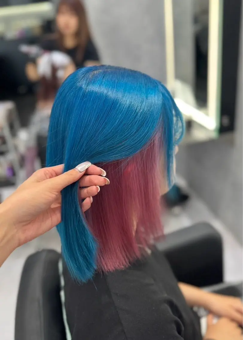 インナーorフェイスフレーミングカラー🧸🎀（ブリーチ、カラー）うるツヤトリートメント✨️の写真