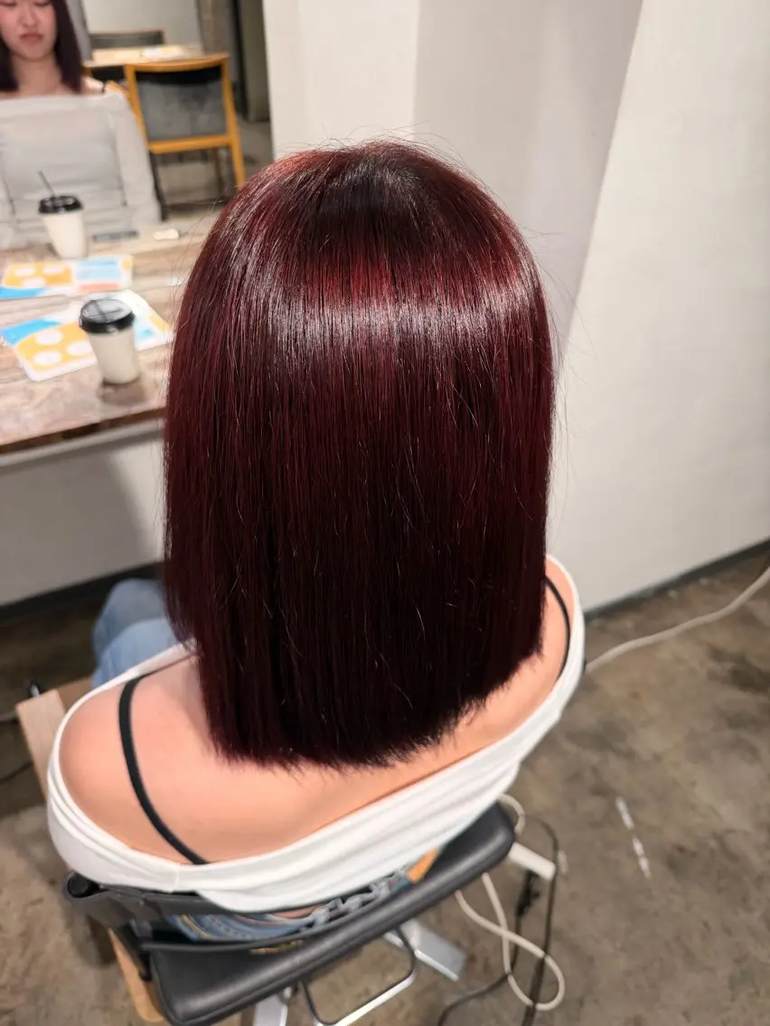 ミディアム カラー ベージュカラー ブリーチ ボルドーカラー ブラウンカラー カシス ヘアカラー トリートメント 🦋ナチュラルカラー /ブリーチ🥀恵佑のヘアスタイル