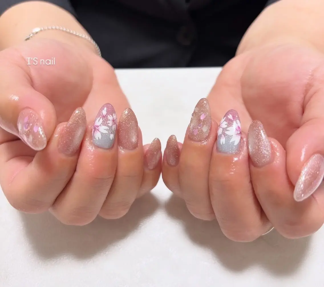 ネイル 桜ネイル ハンドネイル I'S nail 佐野のネイルデザイン