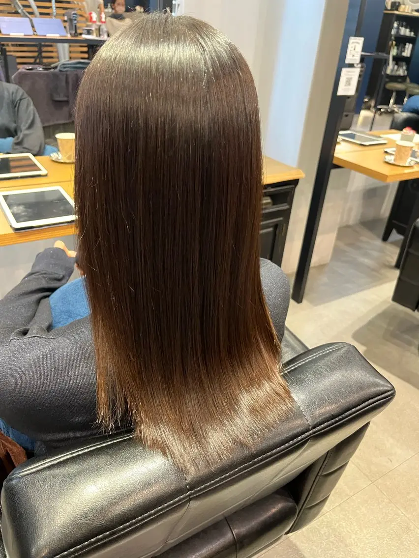 セミロング 髪質改善 縮毛矯正 トリートメント 酸熱トリートメント ヘアカラー トリートメント 🌈髪質改善専門🌈 神田 達也のヘアスタイル