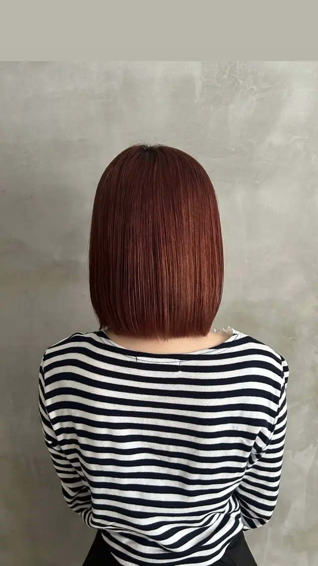 ミディアム カラー ヘアカラー 縮毛矯正 タナカ カナ🫧のヘアスタイル