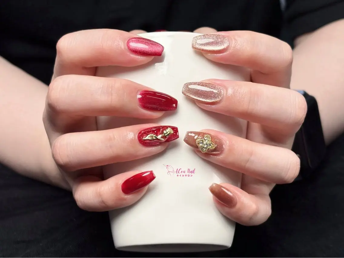 ネイル 桜ネイル 長さ出し フラワーネイル フレンチネイル ジェルネイル ハンドネイル ACon NailSalonのネイルデザイン