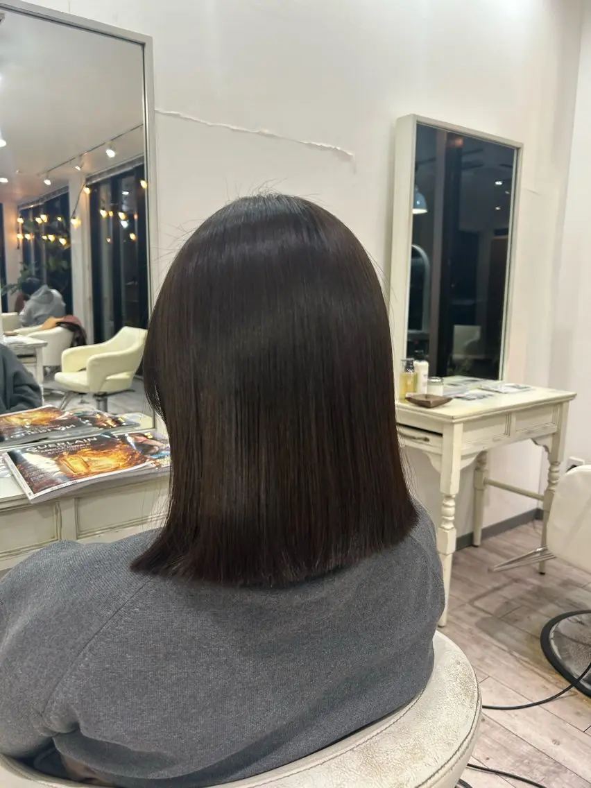 限定割引き🈹🌸通常価格4400yenの3step treatment付き✨うる艶✨髪質改善ストレートの写真