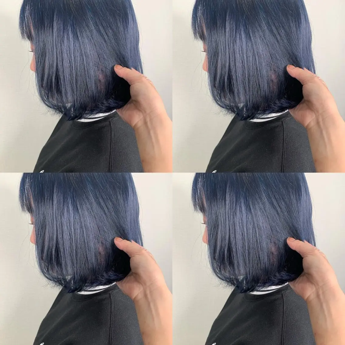 ショート カラー ブルーカラー ネイビーカラー ヘアカラー 袴田 伊代のヘアスタイル