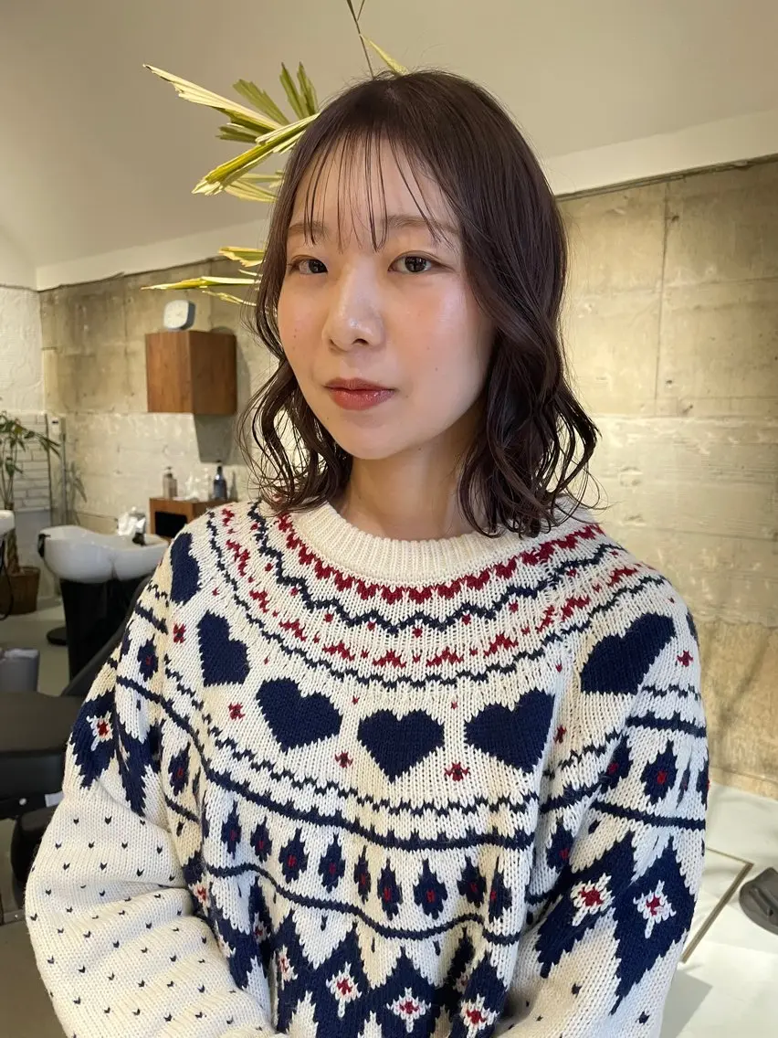 ミディアム カラー レイヤーカット カット ヘアカラー miyu 🦕のヘアスタイル