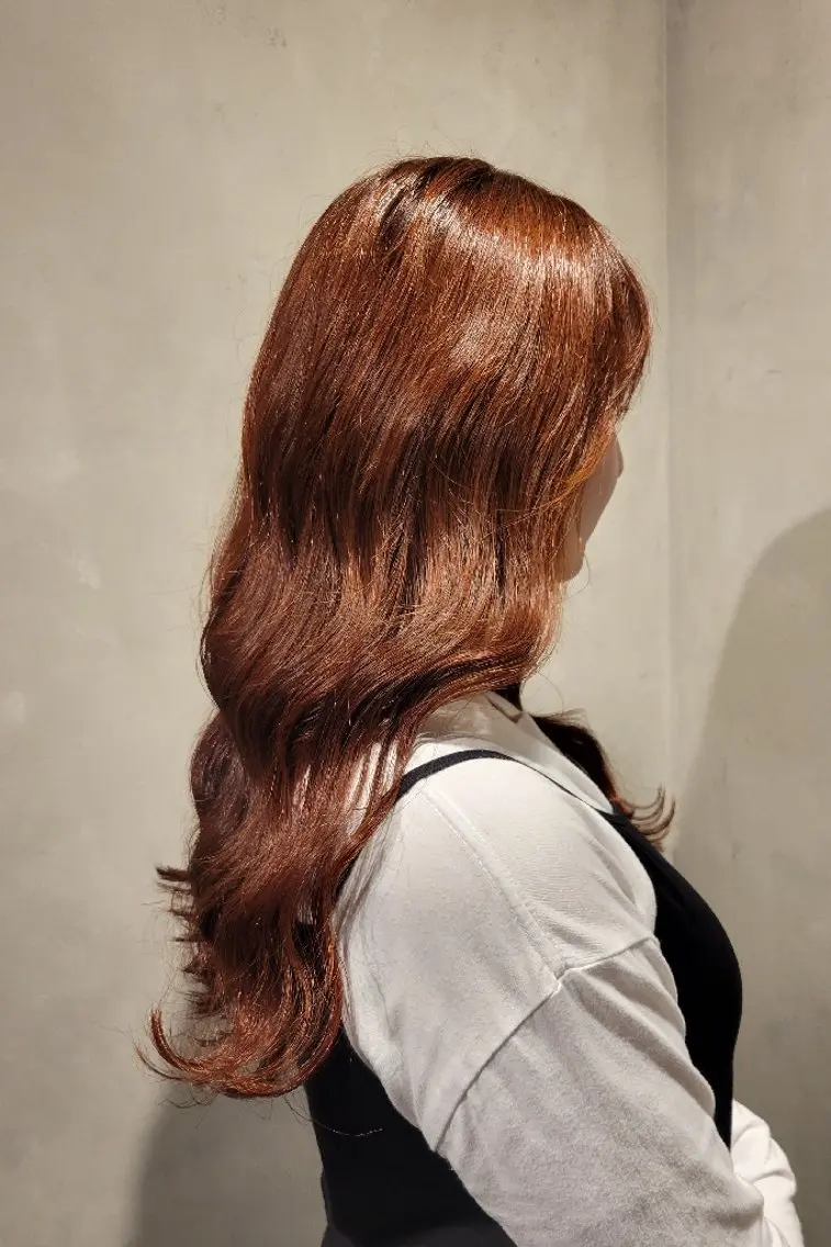 ロング Ayu🐾縮毛矯正/ ブリーチ無しカラーのヘアスタイル