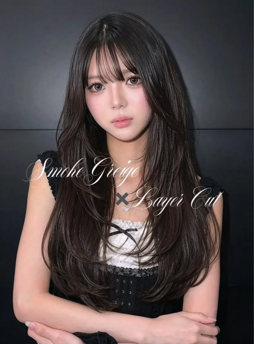 ロング Mimi♡/透明感 /ワンホンレイヤーのヘアスタイル