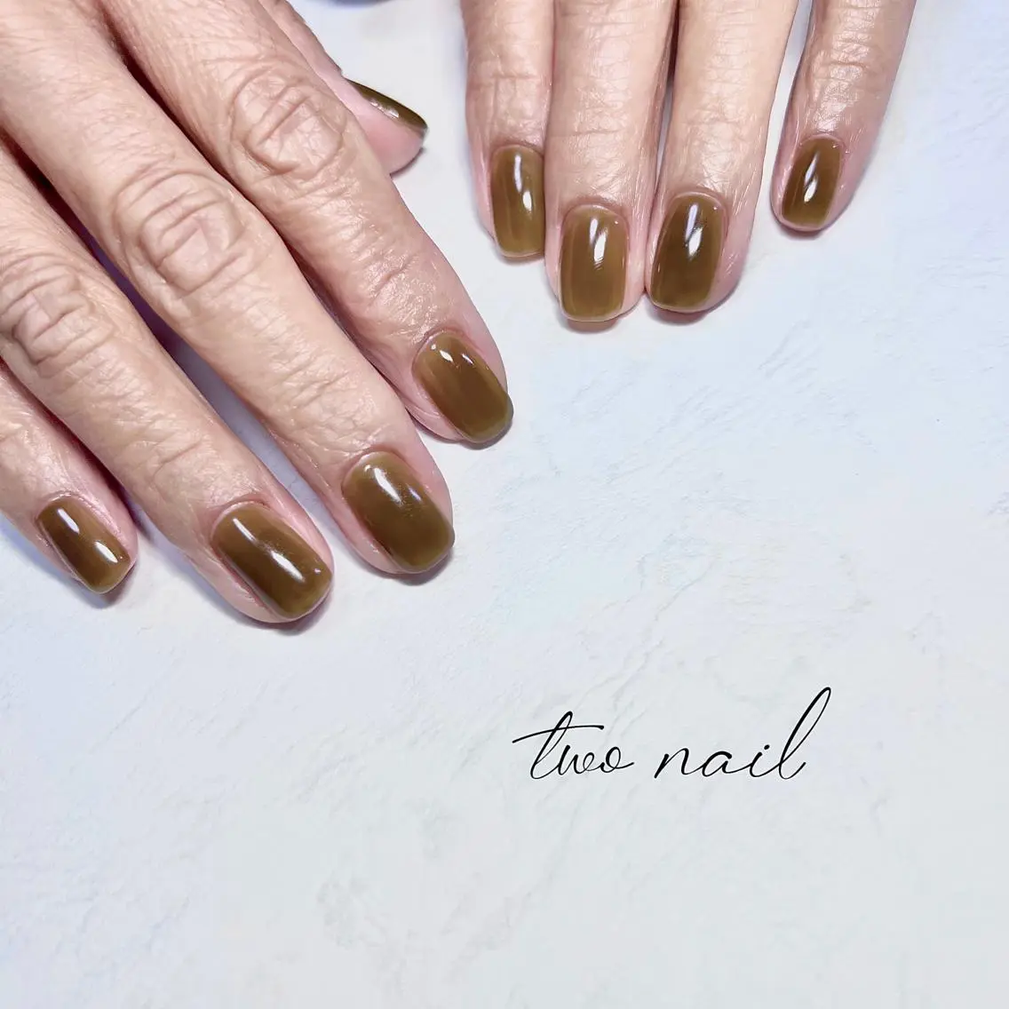 ネイル アートネイル ブラウン フットネイル ハート ニュアンスネイル ハンドネイル two nailのネイルデザイン