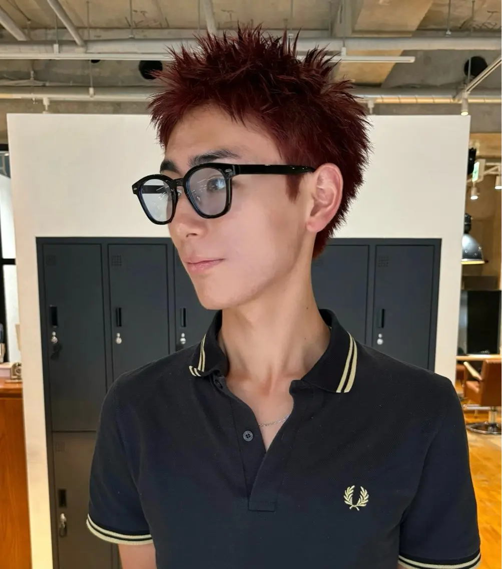 ショート カラー メンズ カット ヘアカラー men's大人っぽさ 🌱ナチュラル/るきのヘアスタイル