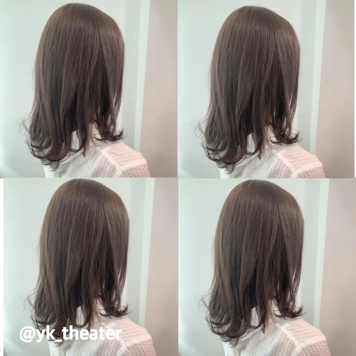 ミディアム カラー パーマ ヘアアレンジ 透明感カラー/ レイヤー　YUKAのヘアスタイル