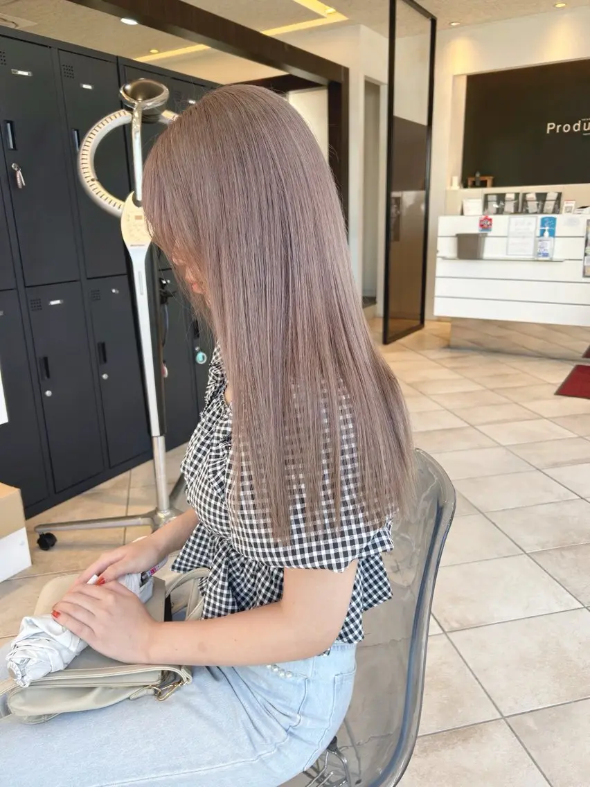 カラー グレージュ ミルクティーグレージュ mei 撮影モデル募集中！のヘアスタイル
