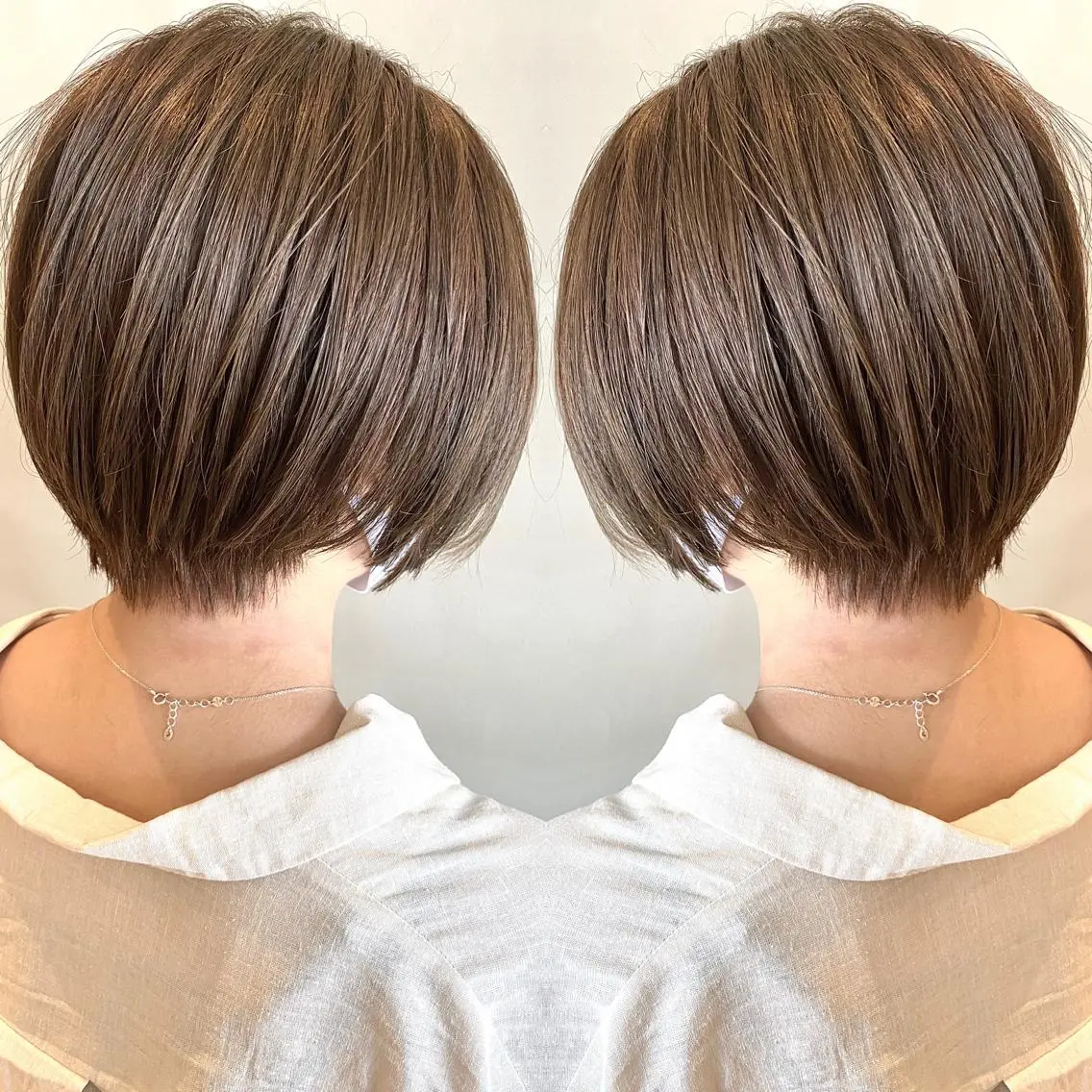 ショート カラー ヘアアレンジ ネイル マツエク・マツパ 透明感カラー ハイライトカラー 外国人風カラー ハイライト ショートヘア 夜23時まで予約🉑 reverieあきらのヘアスタイル