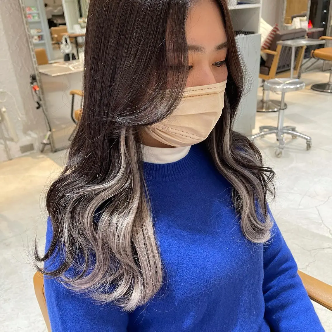 ロング カラー エクステ nameless miichiのヘアスタイル