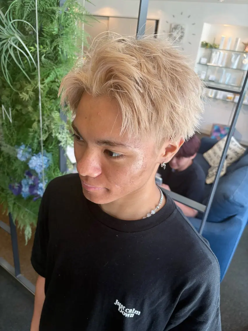 カラー メンズ yunosuke/艶 カラーw-salonのヘアスタイル
