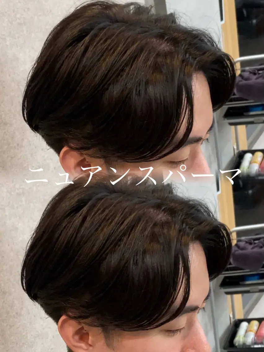ショート メンズ センターパート メンズハイライト メンズメッシュ マッシュ メンズパーマ 波巻き/サーフカール 🌊吉野裕稀のヘアスタイル
