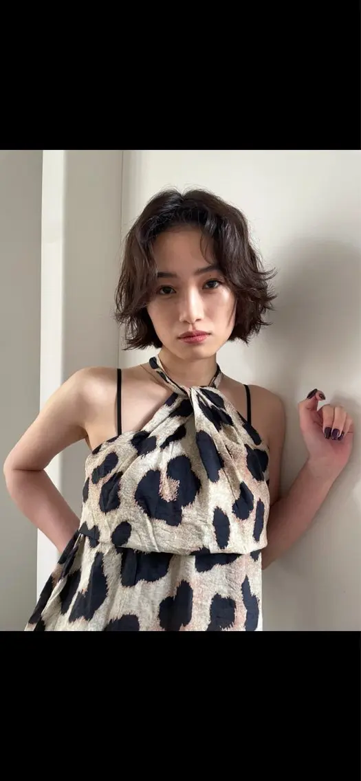 ショート パーマ カット パーマ ハナ🌼 梅田/ボブ/パーマのヘアスタイル
