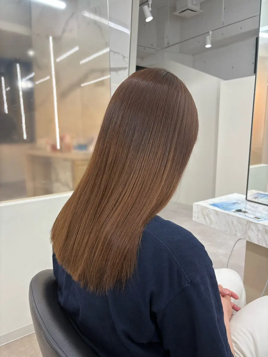 ロング 縮毛矯正 竹内 蓮のヘアスタイル