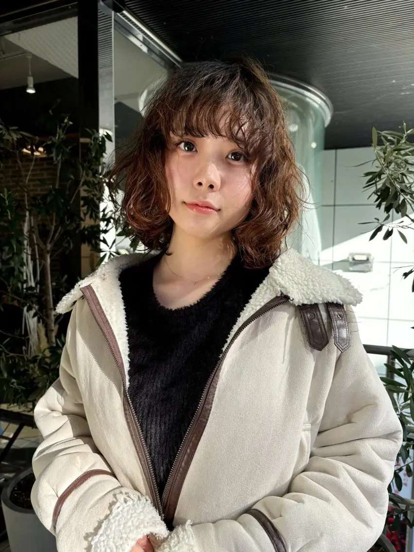 ショート パーマ パーマ トリートメント ヘッドスパ 髪質改善　ネイル コトミ🐸のヘアスタイル