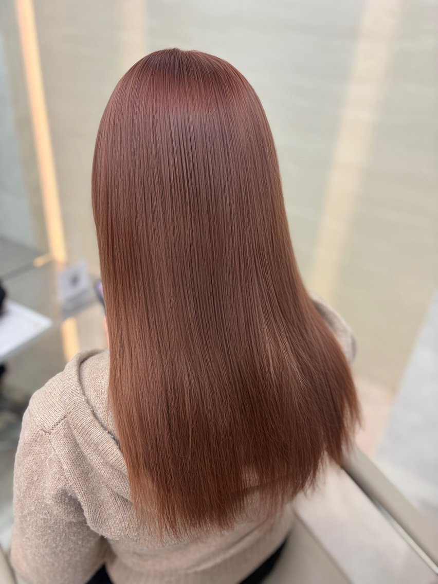 ロング カラー ベージュカラー ピンクカラー ピンクベージュ ヘアカラー トリートメント 🪽あすみ/透明感 /艶髪特化🪽のヘアスタイル