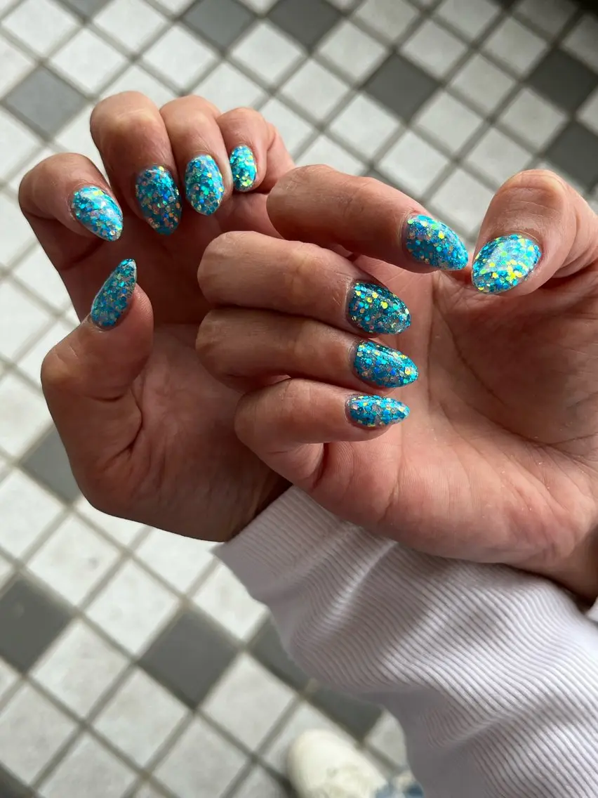 ネイル ラメ(グリッター) ワンカラーネイル Momonails Ayanoのネイルデザイン