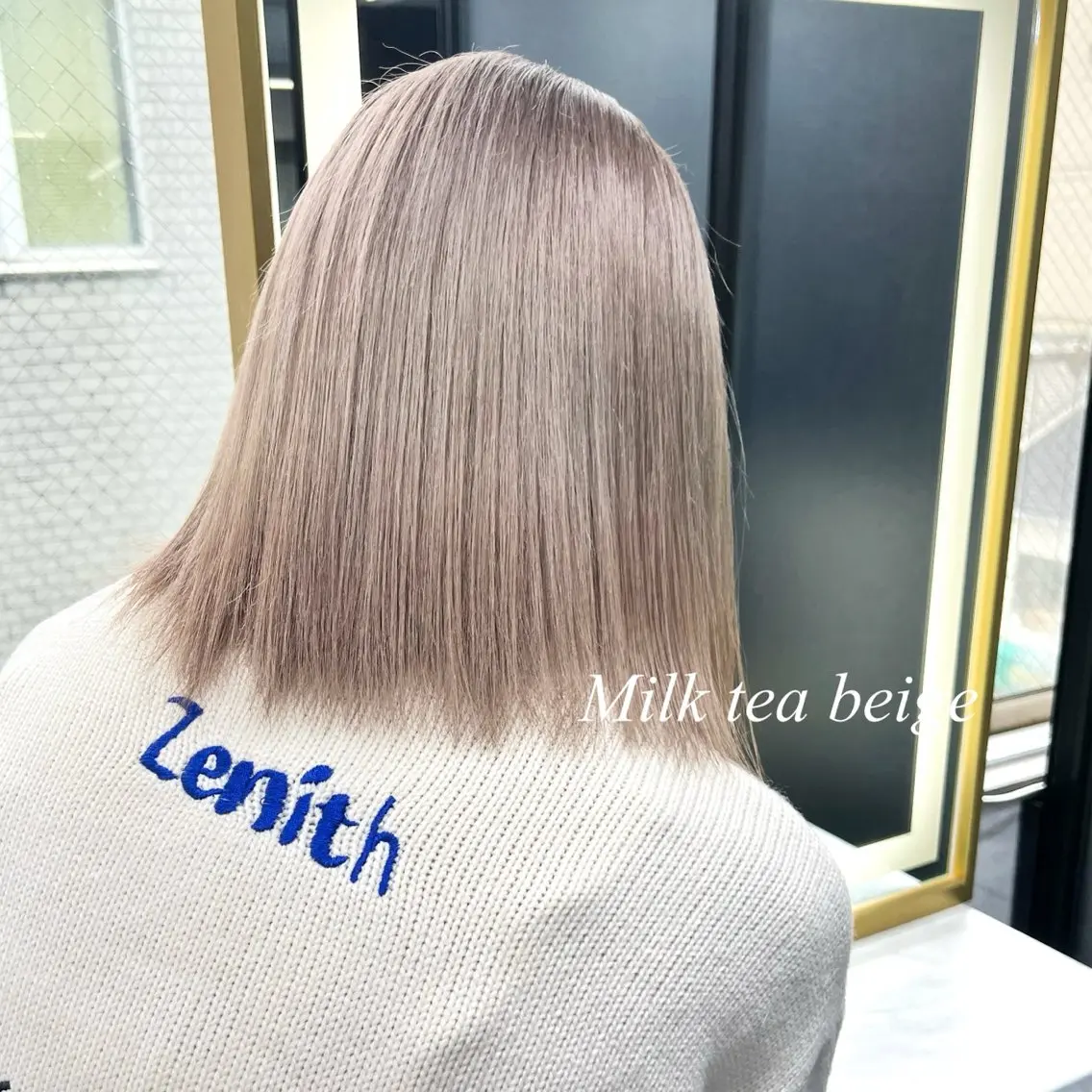 ミディアム カラー シールエクステ ハイトーンカラー エクステ ヘアカラー シールエクステ特化 ハイトーン、NANAのヘアスタイル