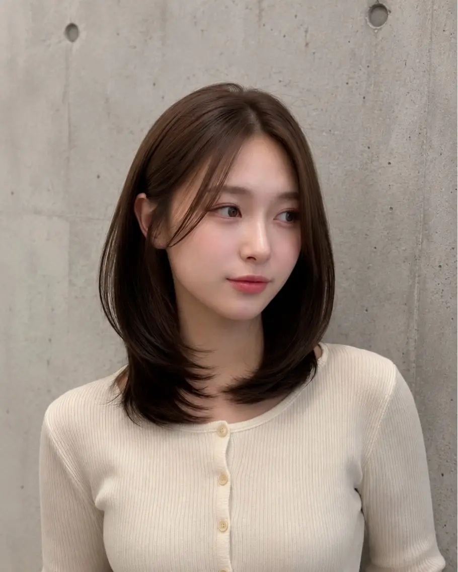 ミディアム カラー ヘアアレンジ レイヤーカット カット ヘアカラー トリートメント 透明感カラー レイヤー/コウスケのヘアスタイル