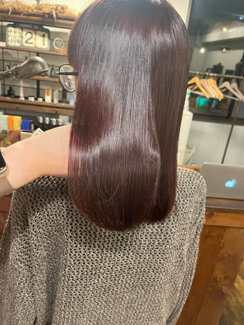 ミディアム カラー カット ヘアカラー 山下 明子のヘアスタイル
