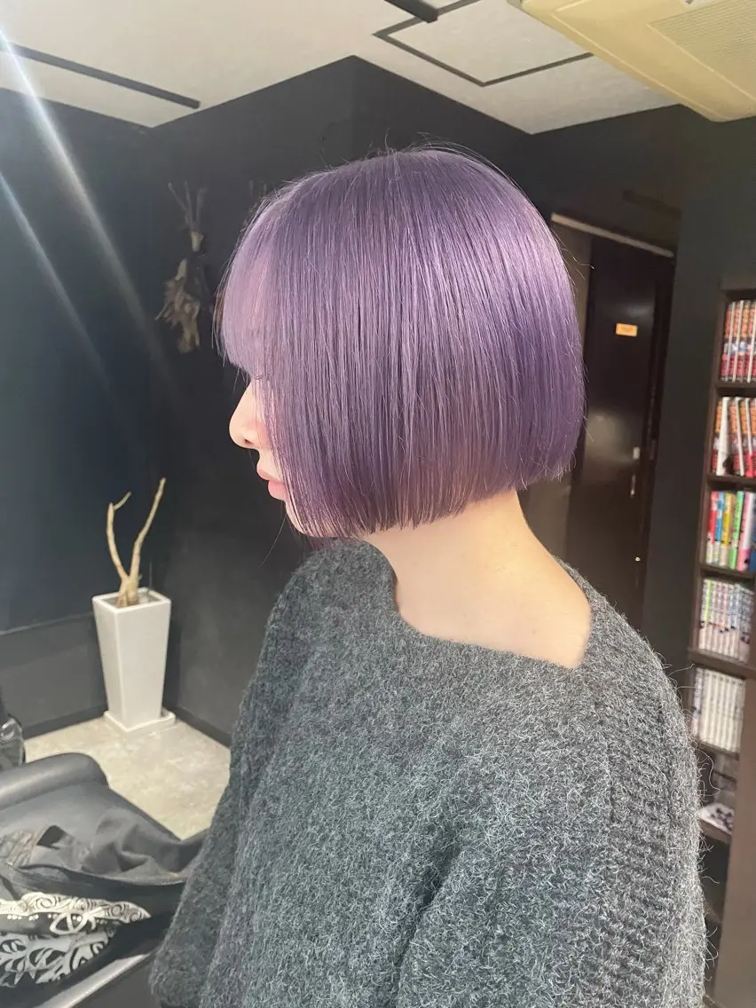 ショート ボブ ヘアカラー トリートメント ハイトーン/町田 🫧HANSONのヘアスタイル