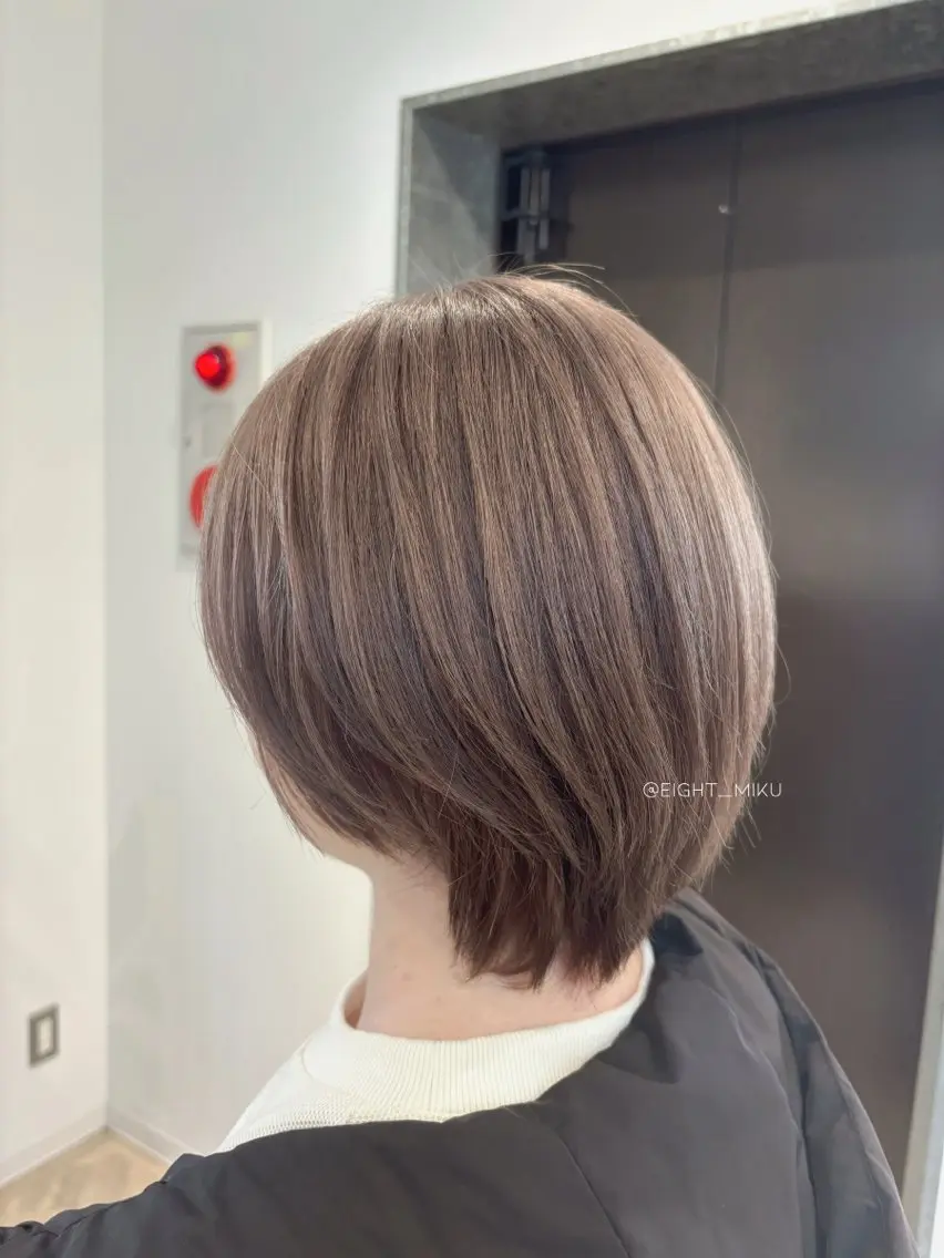 カラー ベージュカラー ブリーチ ピンクカラー miku🖤名駅￤顔 周り￤ヘアケアのヘアスタイル