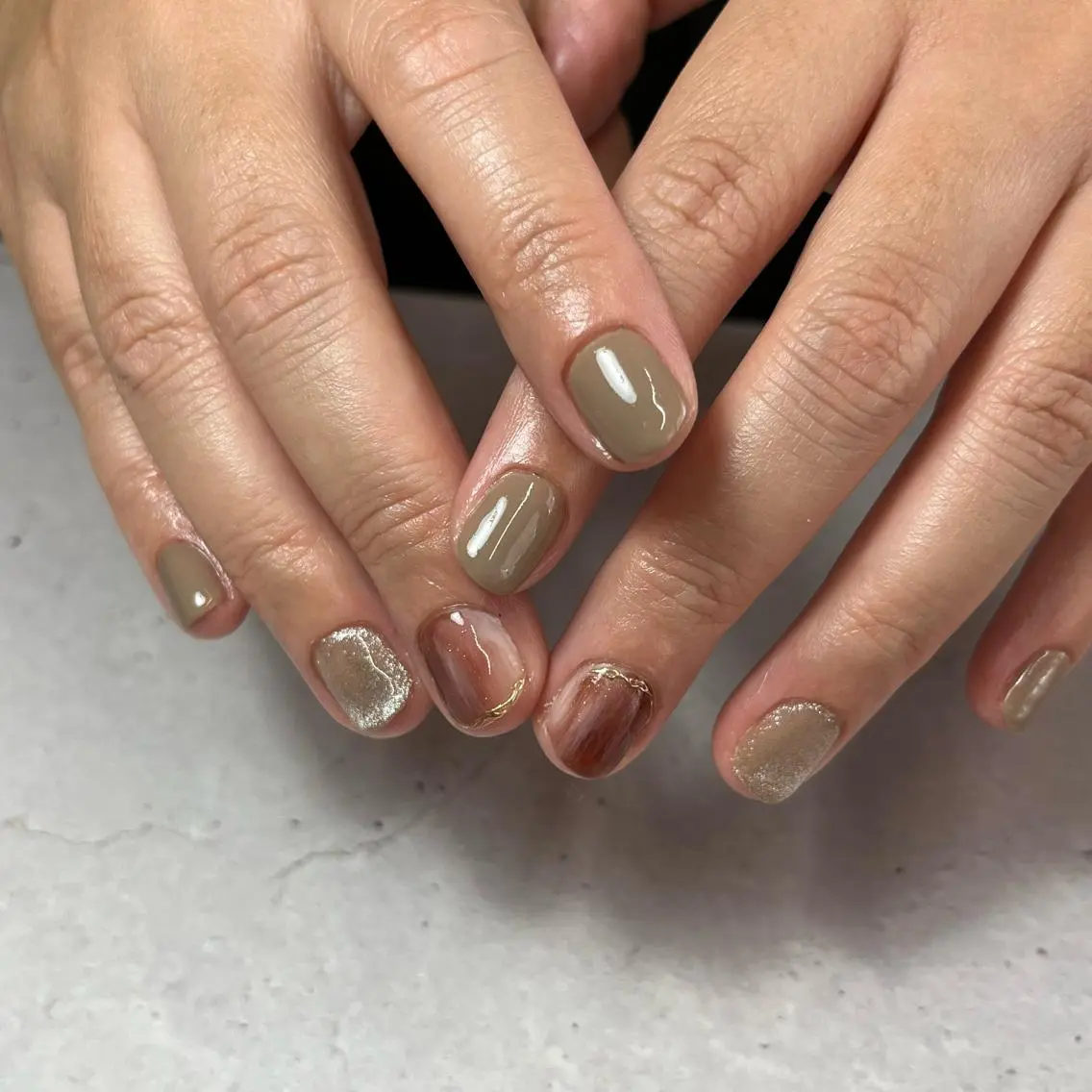 ネイル マグネットネイル ミラーネイル Koa nails.のネイルデザイン