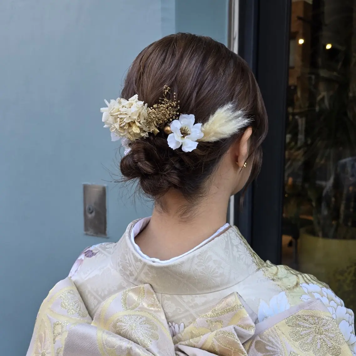 セミロング ヘアアレンジ 成人式 ヘアセット ハヤシ マユ ✂ 府中美容室のヘアスタイル