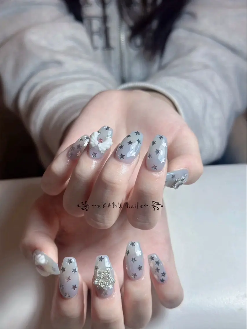 ネイル キラキラネイル マグネットネイル ミラーネイル ピンク 夏ネイル ハンドネイル RAMU Nail 恵比寿店のネイルデザイン