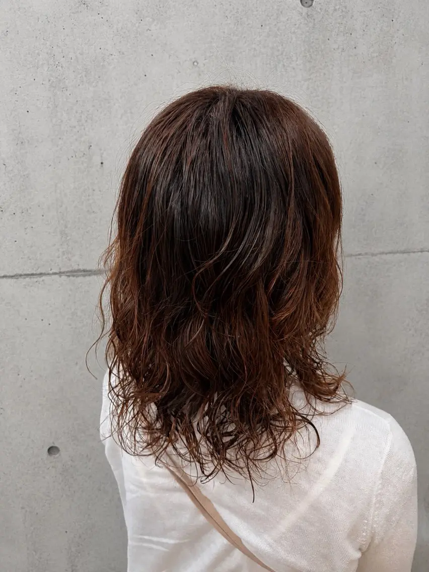 ロング パーマ カット パーマ レイヤー/パーマ 🐼HARUKA🐼のヘアスタイル