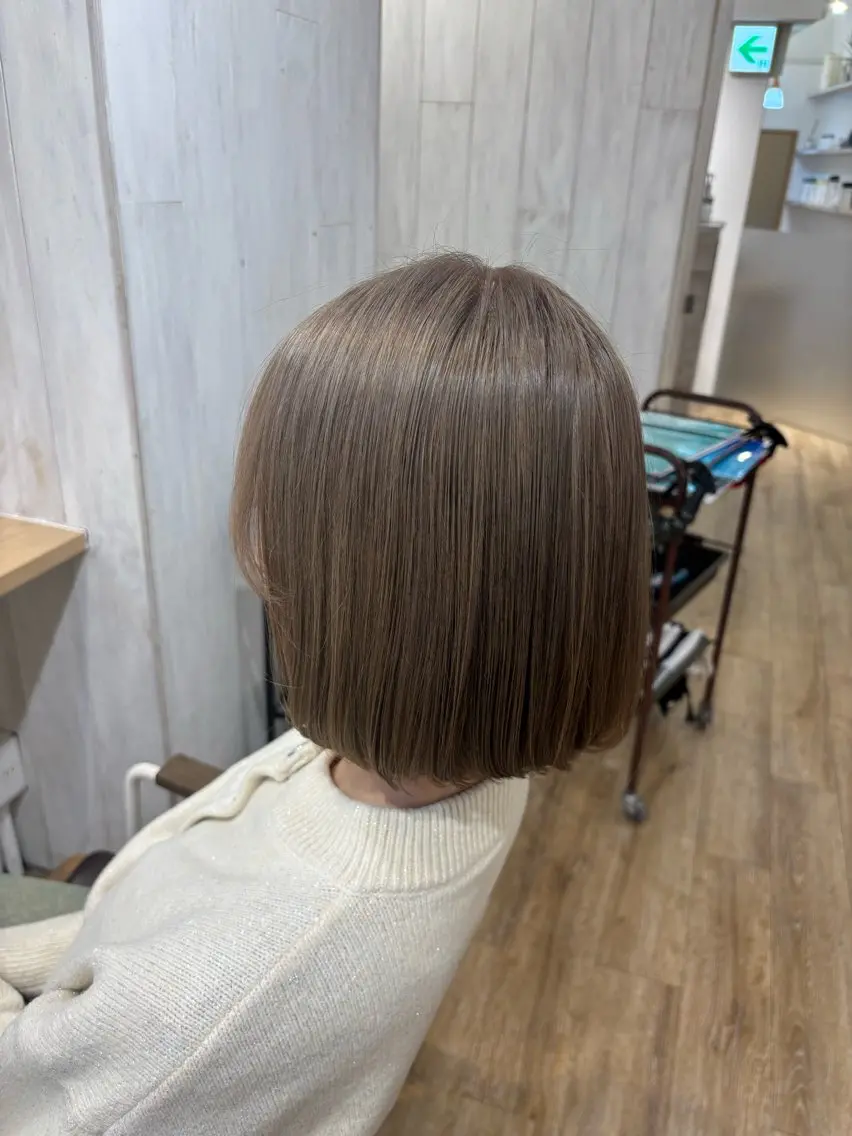 ショート カラー カット ヘアカラー トリートメント ヘッドスパ ヘアセット ️韓国ヘア/レイヤー カットYūka❤️のヘアスタイル