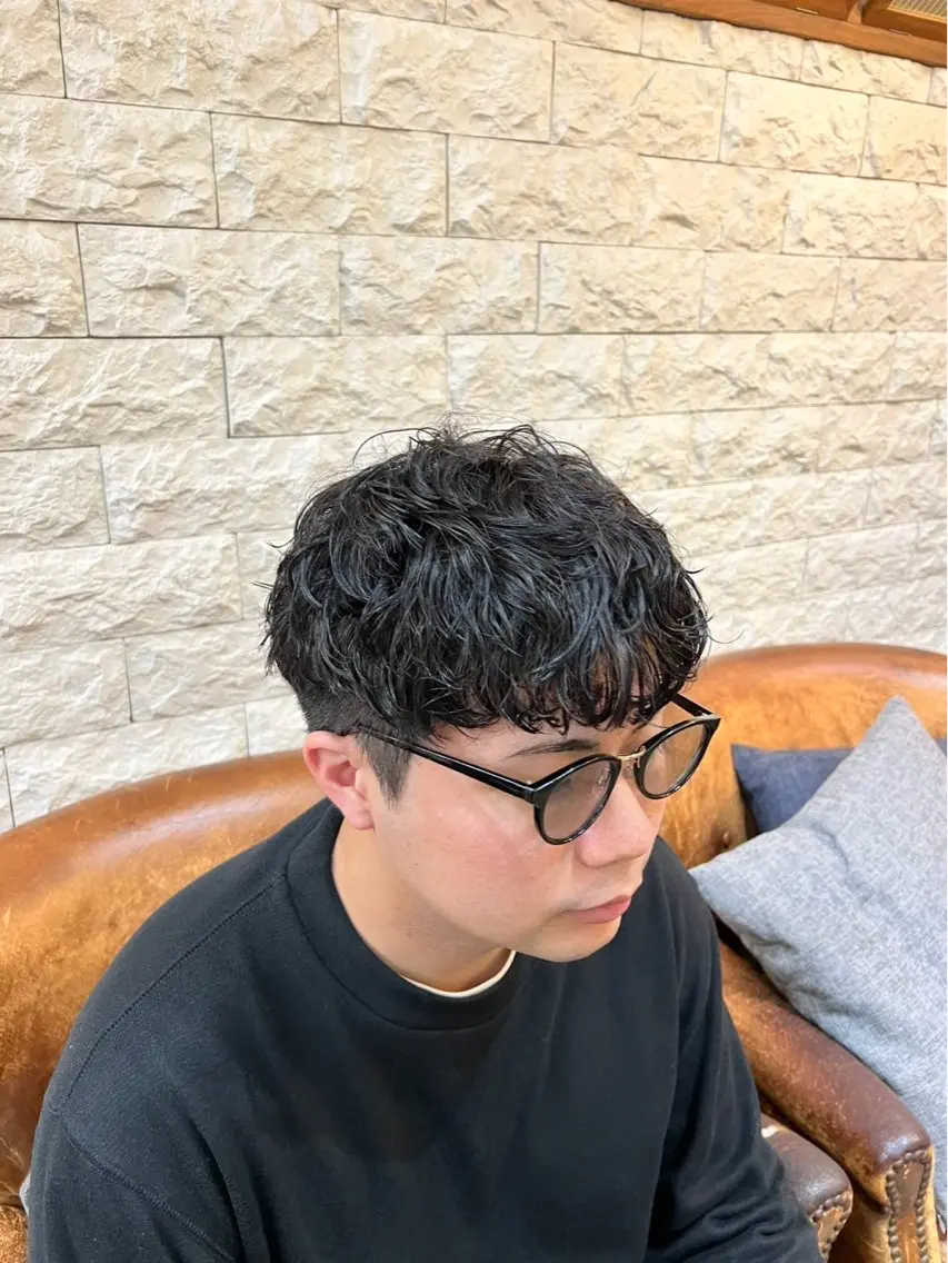 パーマ メンズ カット パーマ 山下 莉歩のヘアスタイル