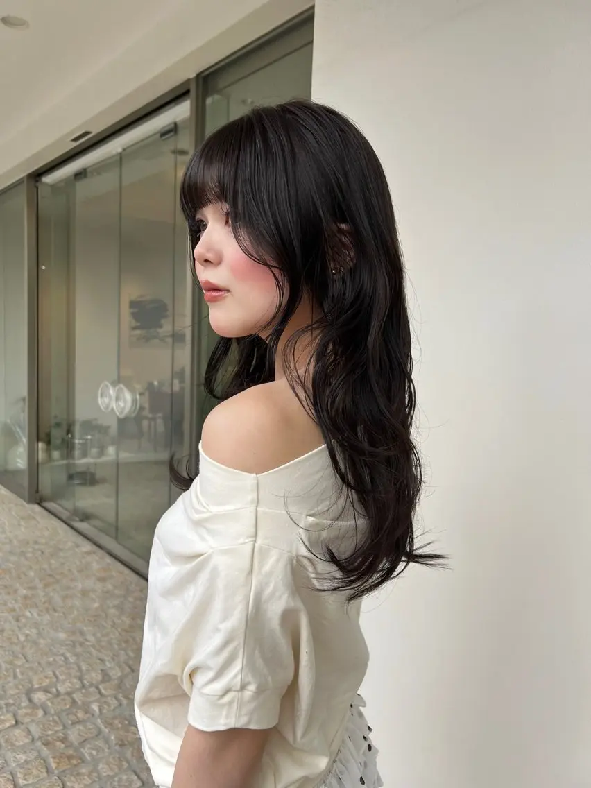 ロング ヘアアレンジ ヘアセット kotoko 透け感カラーのヘアスタイル